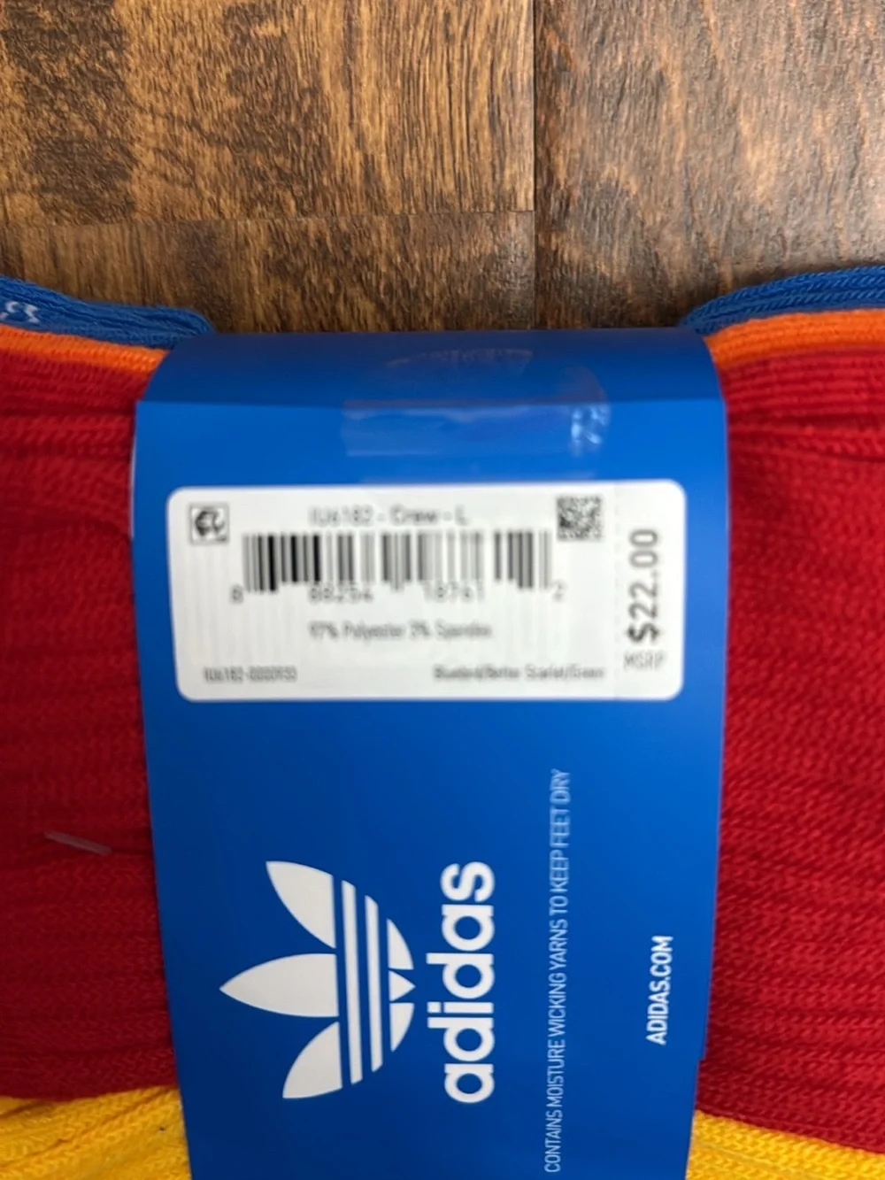 adidas Men’s Crew Socks Pack — Multicolor Size L